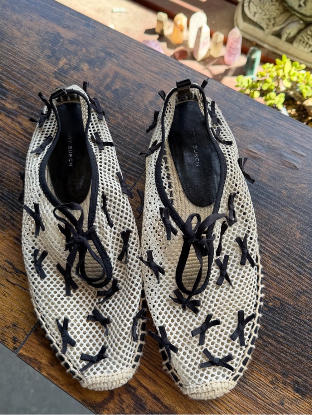 Tory Burch Mesh Mini Bow Espadrilles - Picture 2 of 6